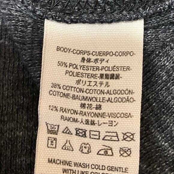 Free People Women's Gray Turtleneck Split Back Long Sleeve Knit Sweater Top Sz M - Picture 4 of 4